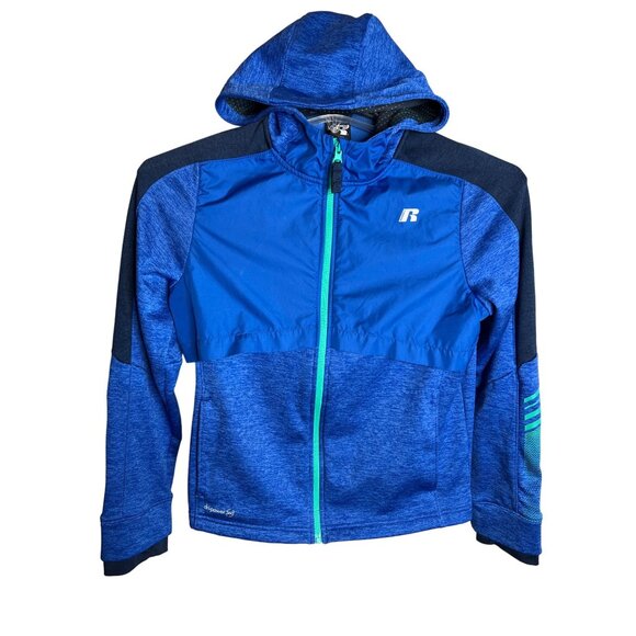 Russel Drive power 360 child jacket size XL 14–16 blue zipper long sleeve hoodie - Picture 1 of 11